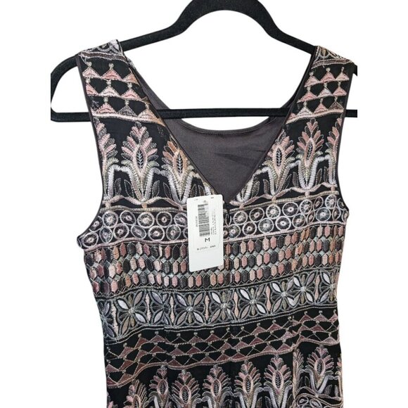 NEW Frank Lyman Gunmetal Blush Cocktail Dress - Picture 12 of 16